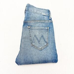Mother High Waisted Looker Ankle Fray Shoot to Thrill Denim Jeans Size 25